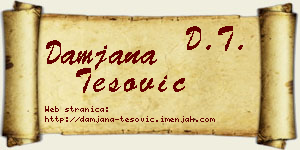 Damjana Tešović vizit kartica